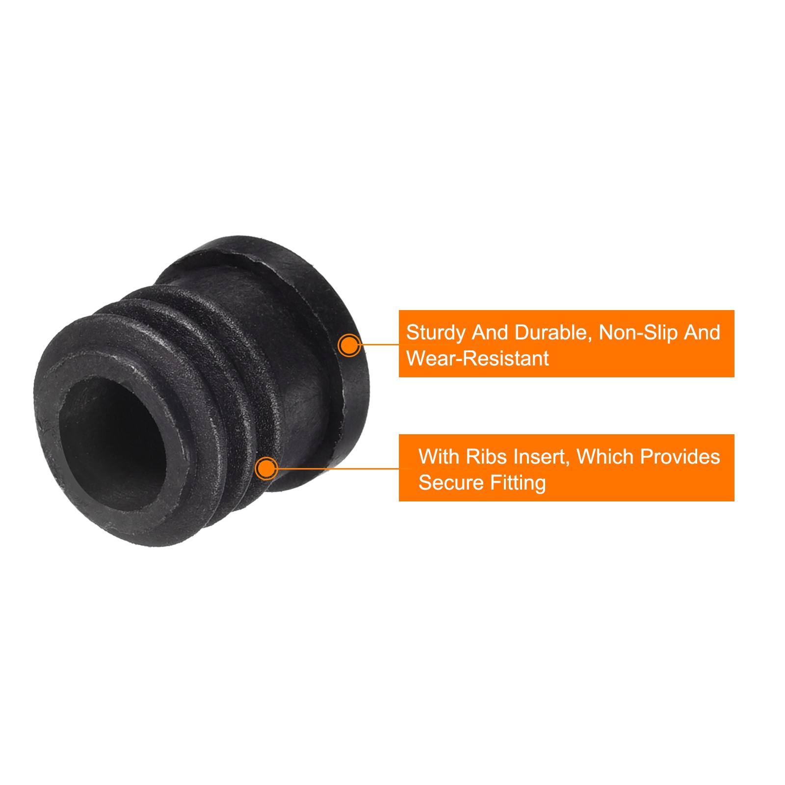 4Pcs Round Black Tube Inserts with M6 Thread for 16mm/0.63″ OD Round Tube]