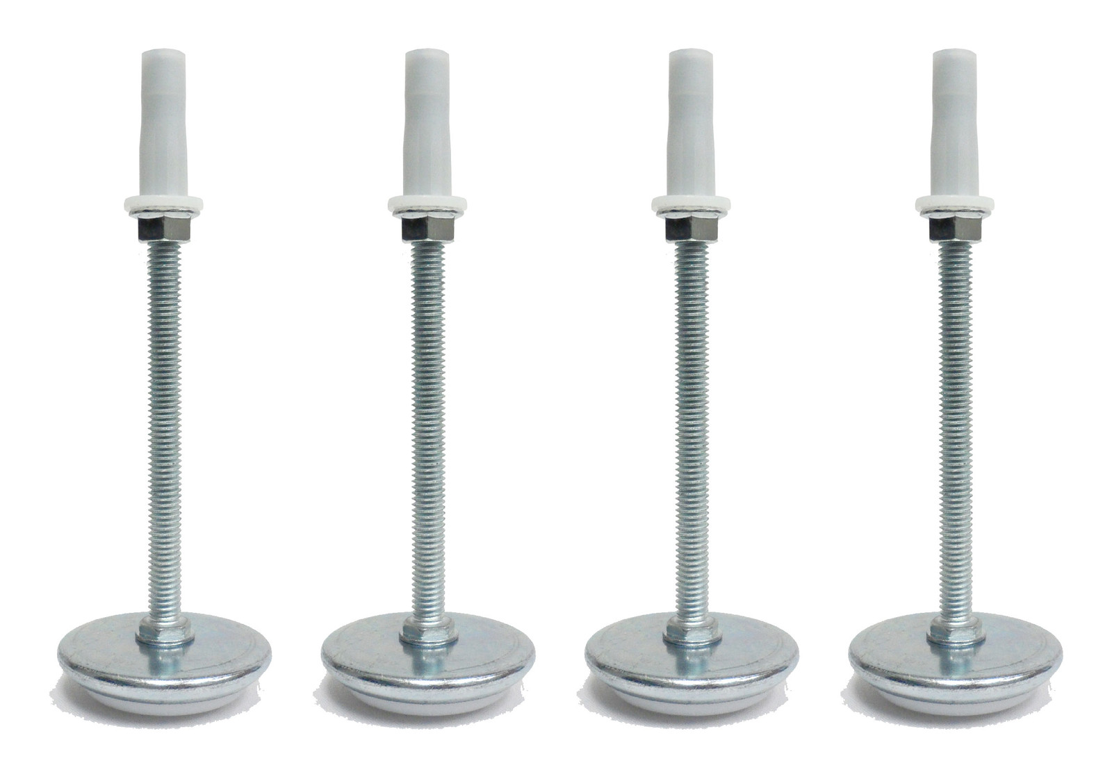Universal 5 1/4″ Adjustable Height Bed Frame Riser Threaded Glide Legs Set of 4