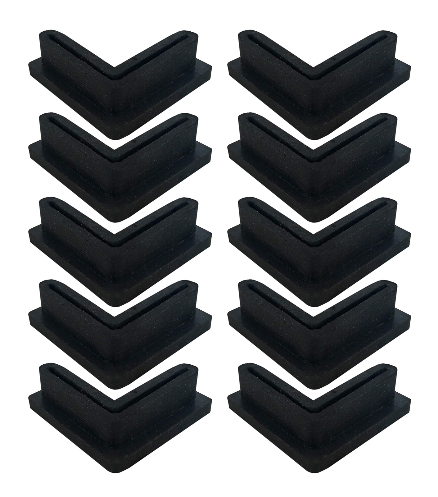 Angle Iron L Shaped Rubber Foot Pads Covers For Shelving 10 Pack