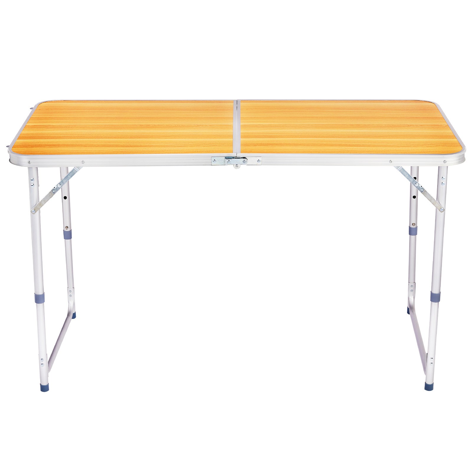 4Ft Portable Multipurpose Folding Table wood grain color