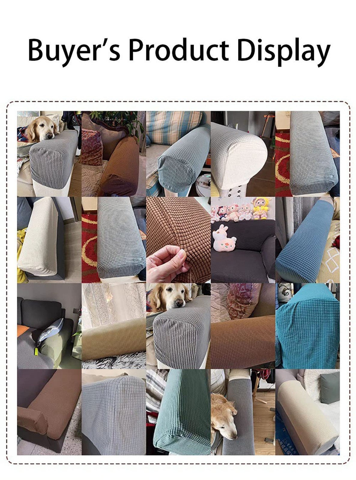 Premium Polyester Sofa Arm Cover, Scratch Resistant Protector Covers, Washabl…