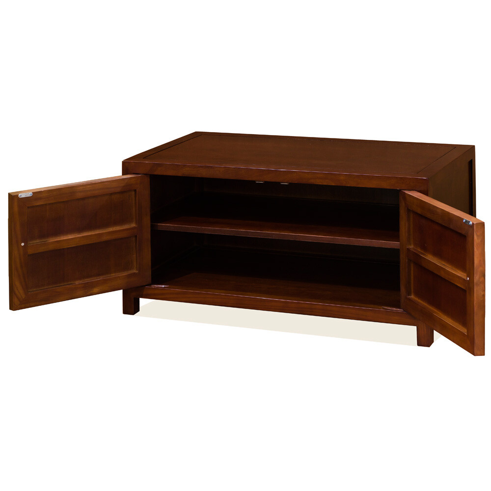 US Seller – Tea Finish Elmwood Chinese Ming Kang Cabinet