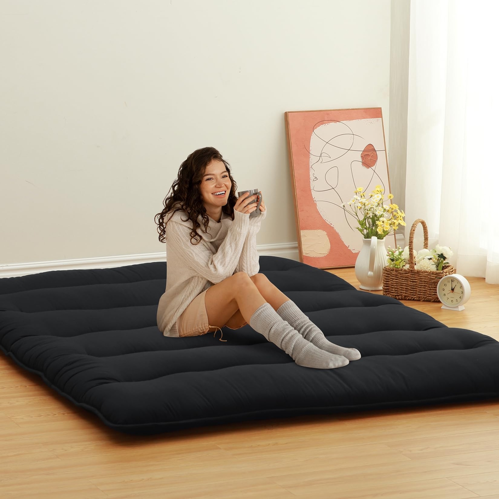 Japanese Style Floor Futon Mattress Folding Futon Mattress Sleeping Mattress Pad