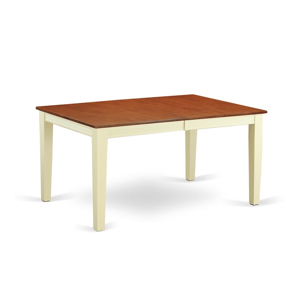 Quincy Rectangular Dining Table 40″x78″ in Buttermilk & Cherry Finish