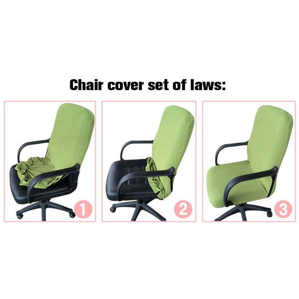 Elastic Removable Office Computer Slipcovers side zipper design arm chair cover