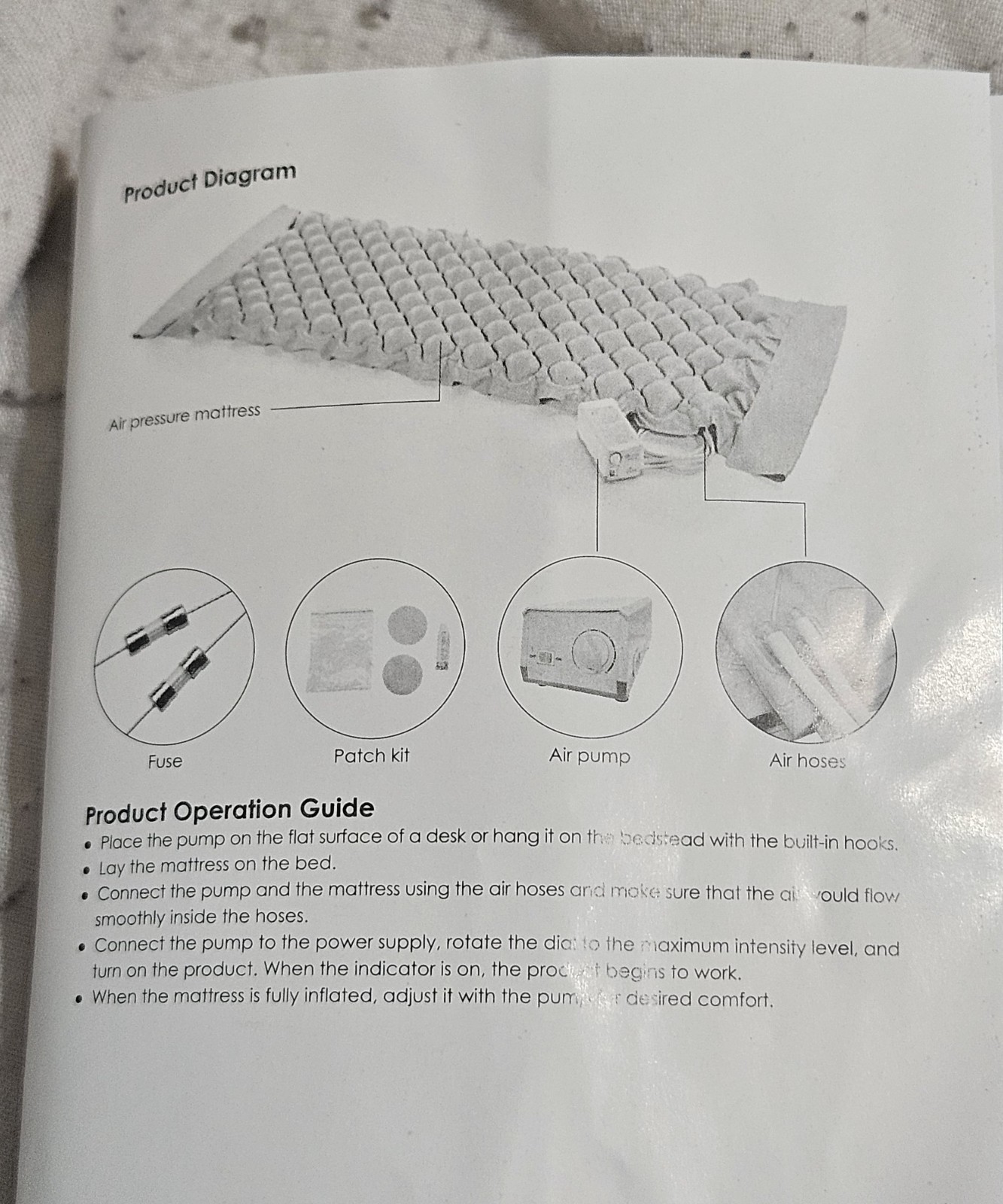 Naipo Alternating Air Pressure Mattress with Air Pump (Model: QDC-303)