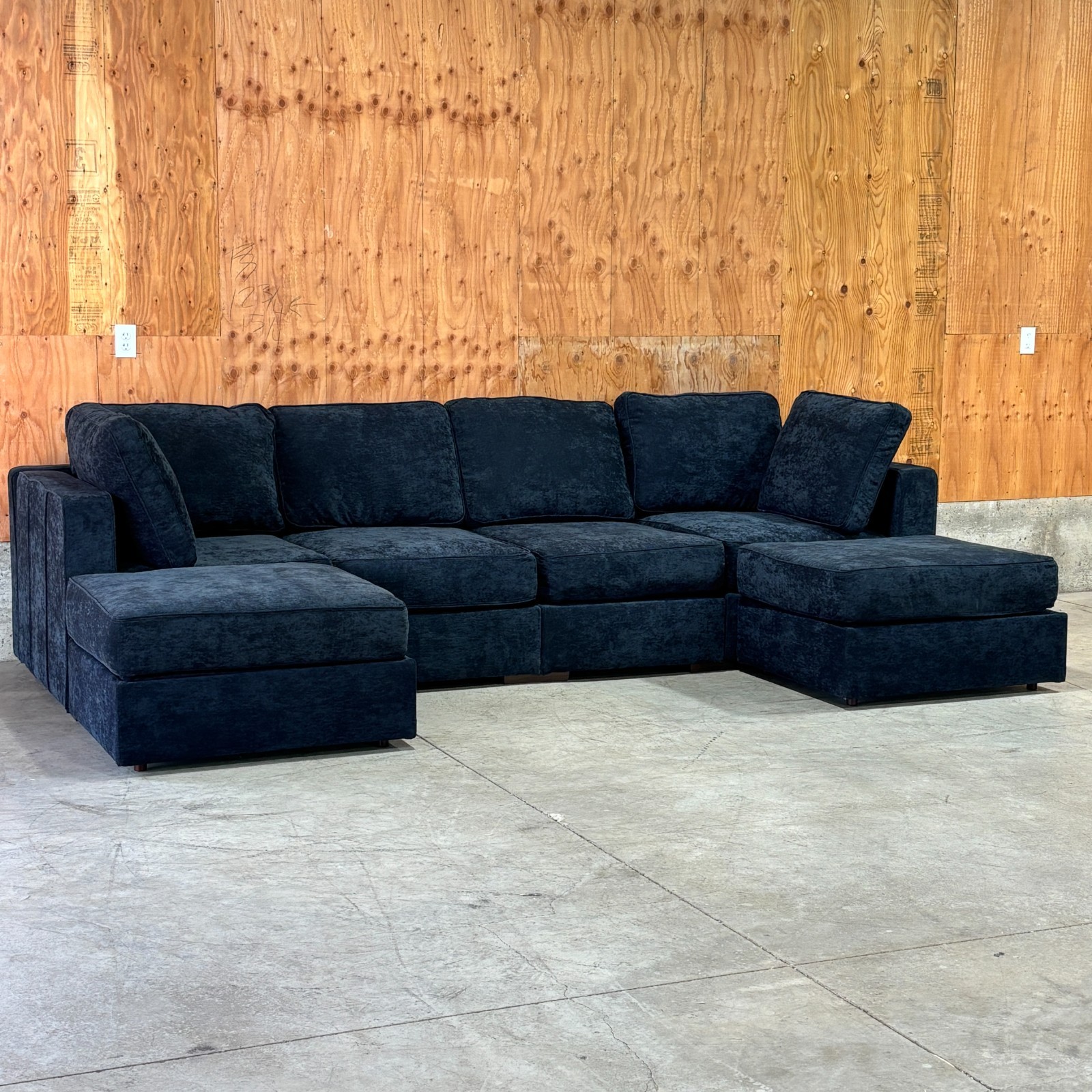 IN-BOX Lovesac Sactional Sectional + Storage Seats Midnight Navy Corded Velvet