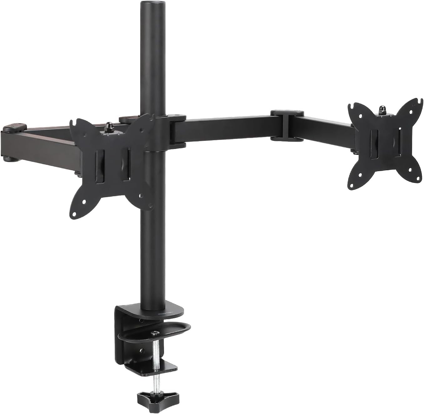 Basics Adjustable Dual Monitor Desk Mount, Supports up to 32 inch Monitors and