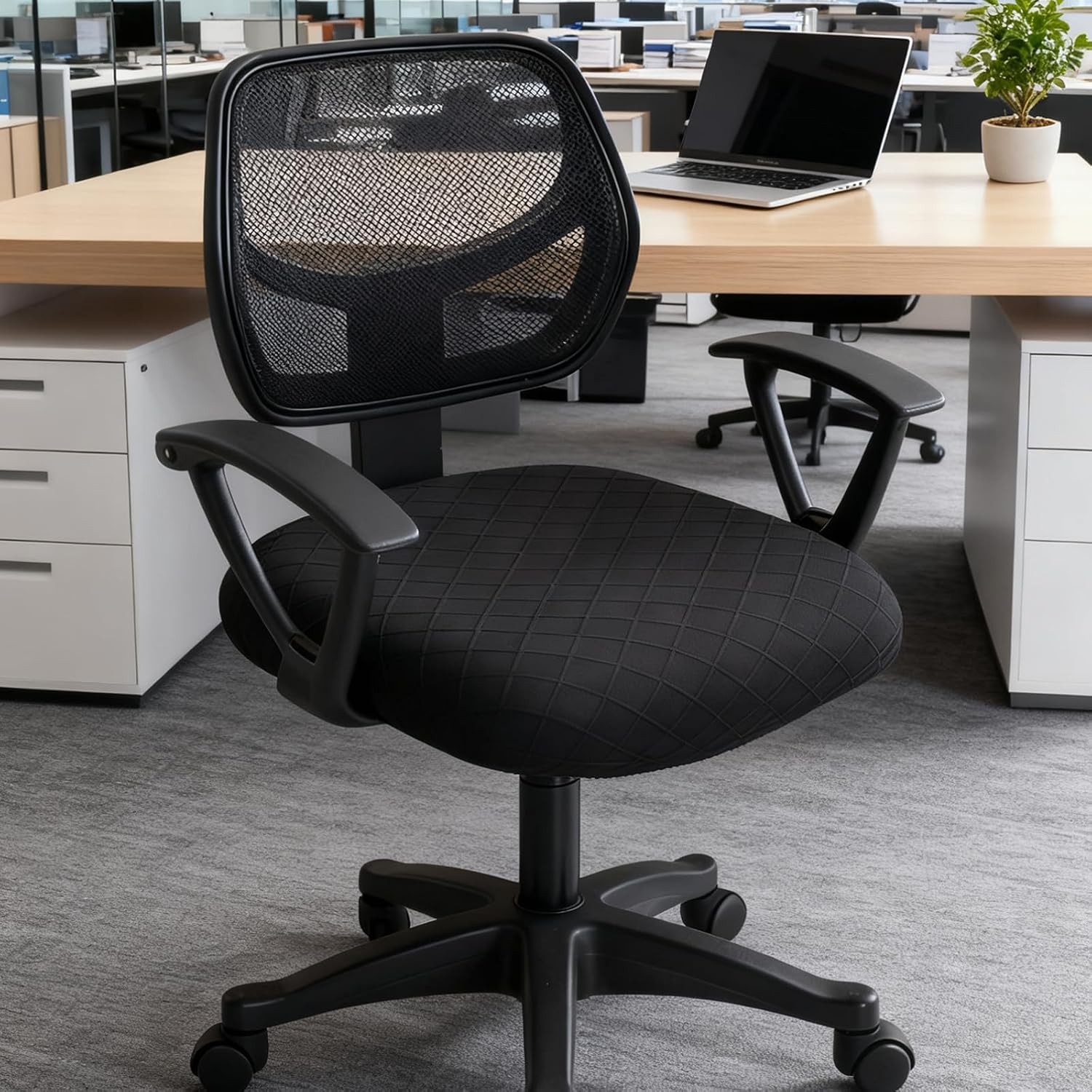 Stretch Jacquard Office Chair Cover, Removable Washable Desk Chair Cover,
