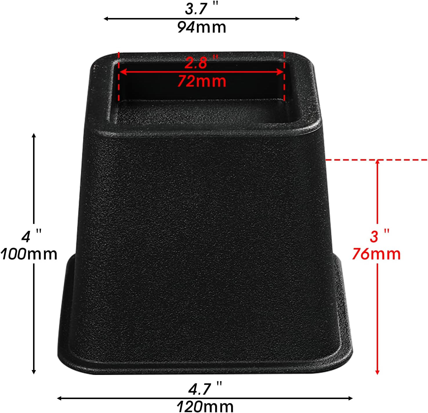 Bed Risers 3 Inch, Heavy Duty Square Furniture Frame Lift for Couch, Chair, Desk
