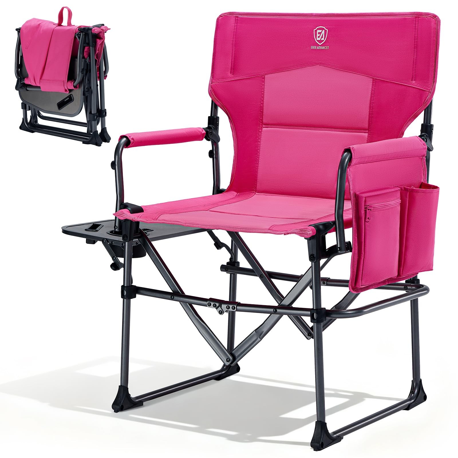 EVER ADVANCED Camping Directors’ 17 inches x 17.7 x 18.5 inches, Pink