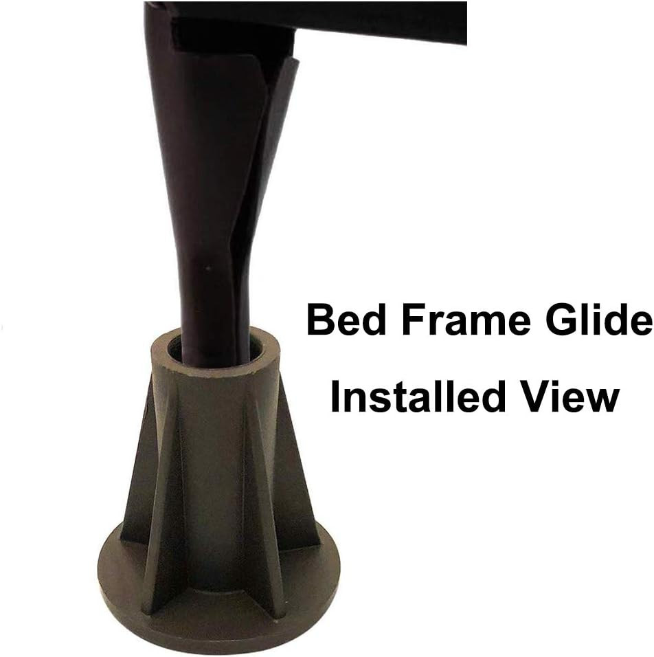 4PCS Steel Stem Replacement Bed Frame Feet with Plastic Inserts | Prevent Slidin