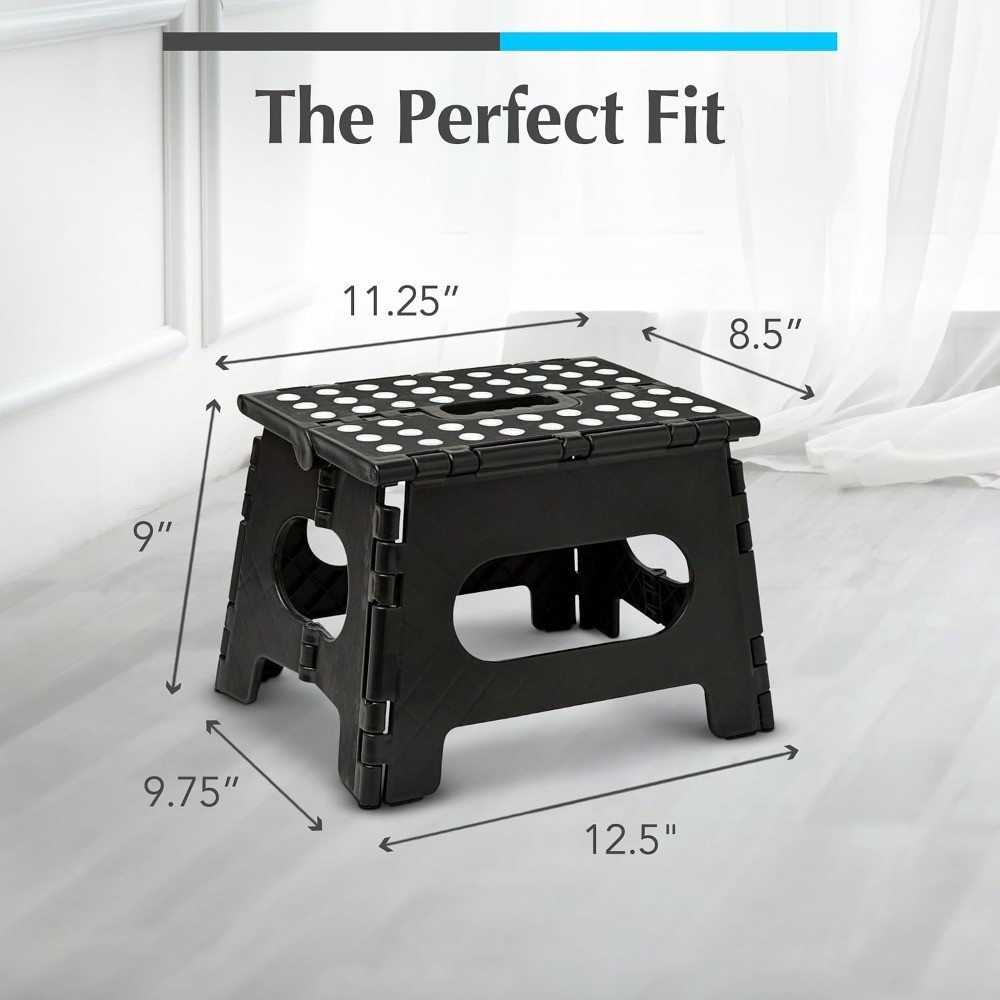 Folding Step Stool – Sturdy Enough Collapsible Stool to Support Adults – Opens