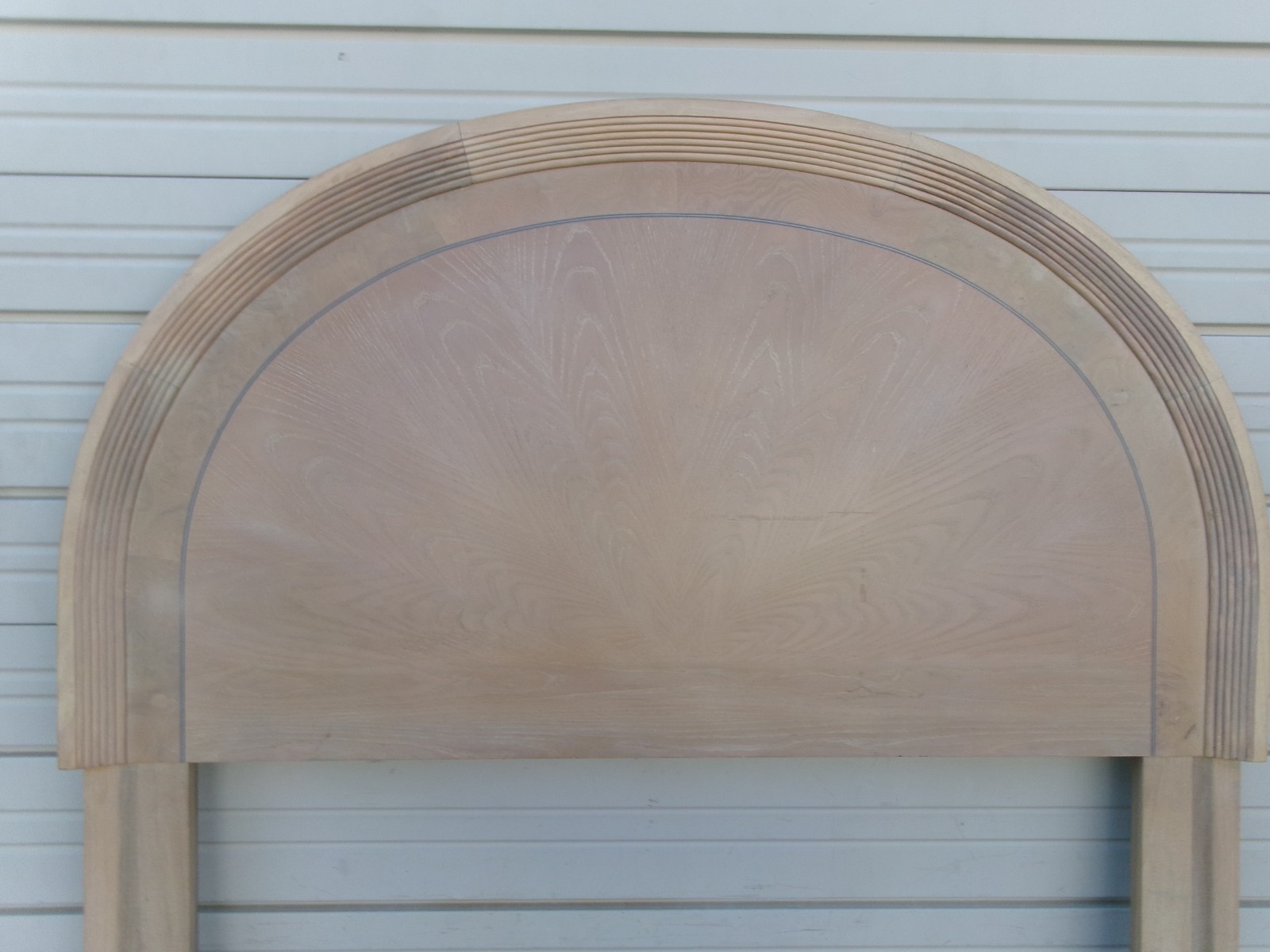 Queen Size Headboard Regency Sunrise Pickled Sunburst Arched Lake House Lodge