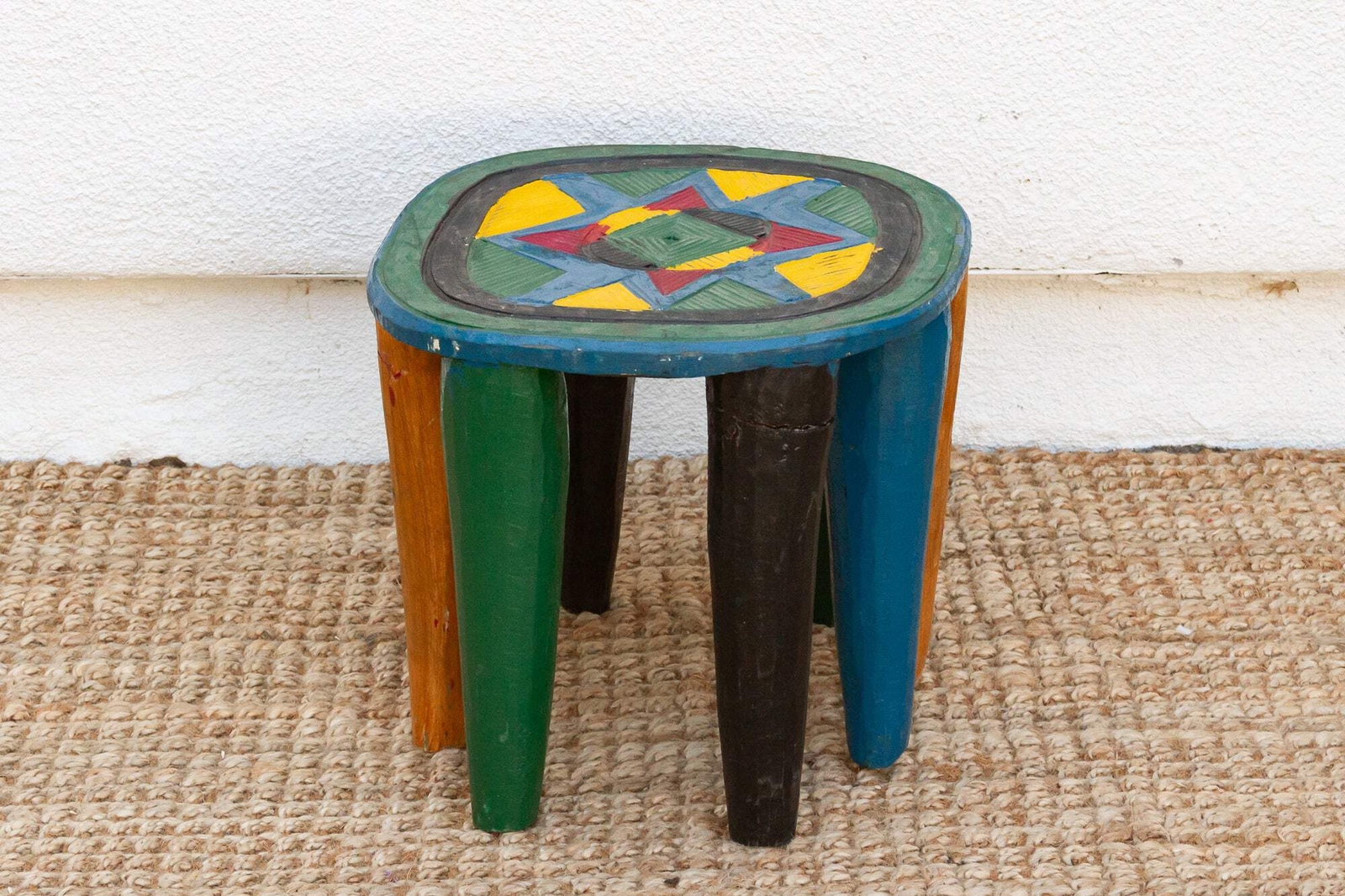 Whimsical Multicolor African Table