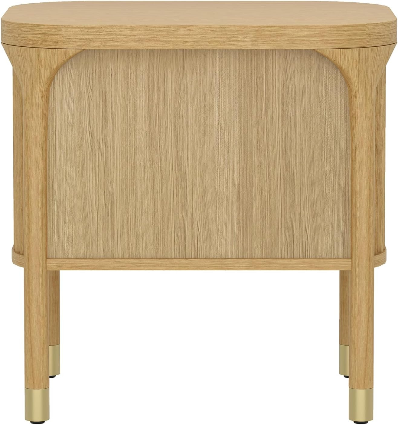 Modern 24″ Nightstand with Soft-Close Drawers and Elegant Fluted Design