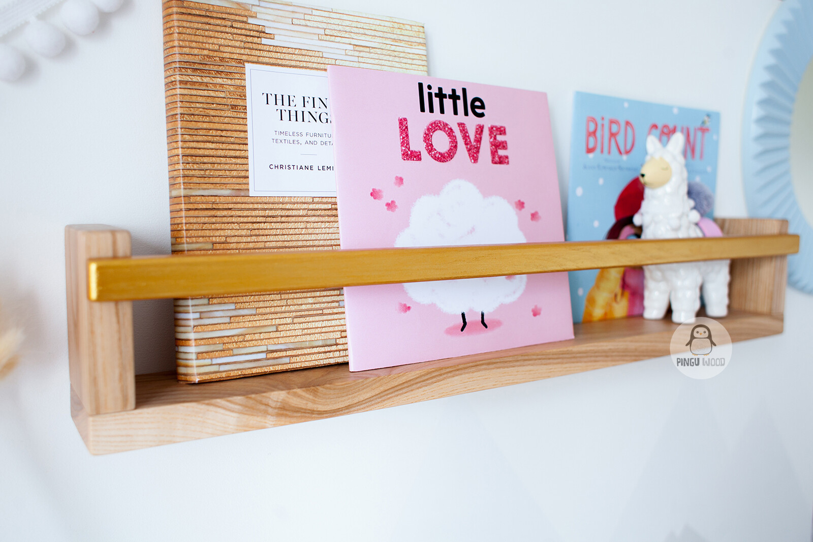 Kids Floating Book Shelf for Kids Room, Nursery Bookshelf, Kid Book Ledge Child