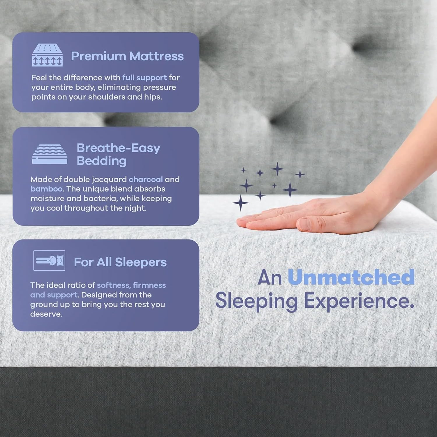 Celestial Sleep 8 Inch RV Short Queen Mattress, Made in the USA, Certipur-Us®, O