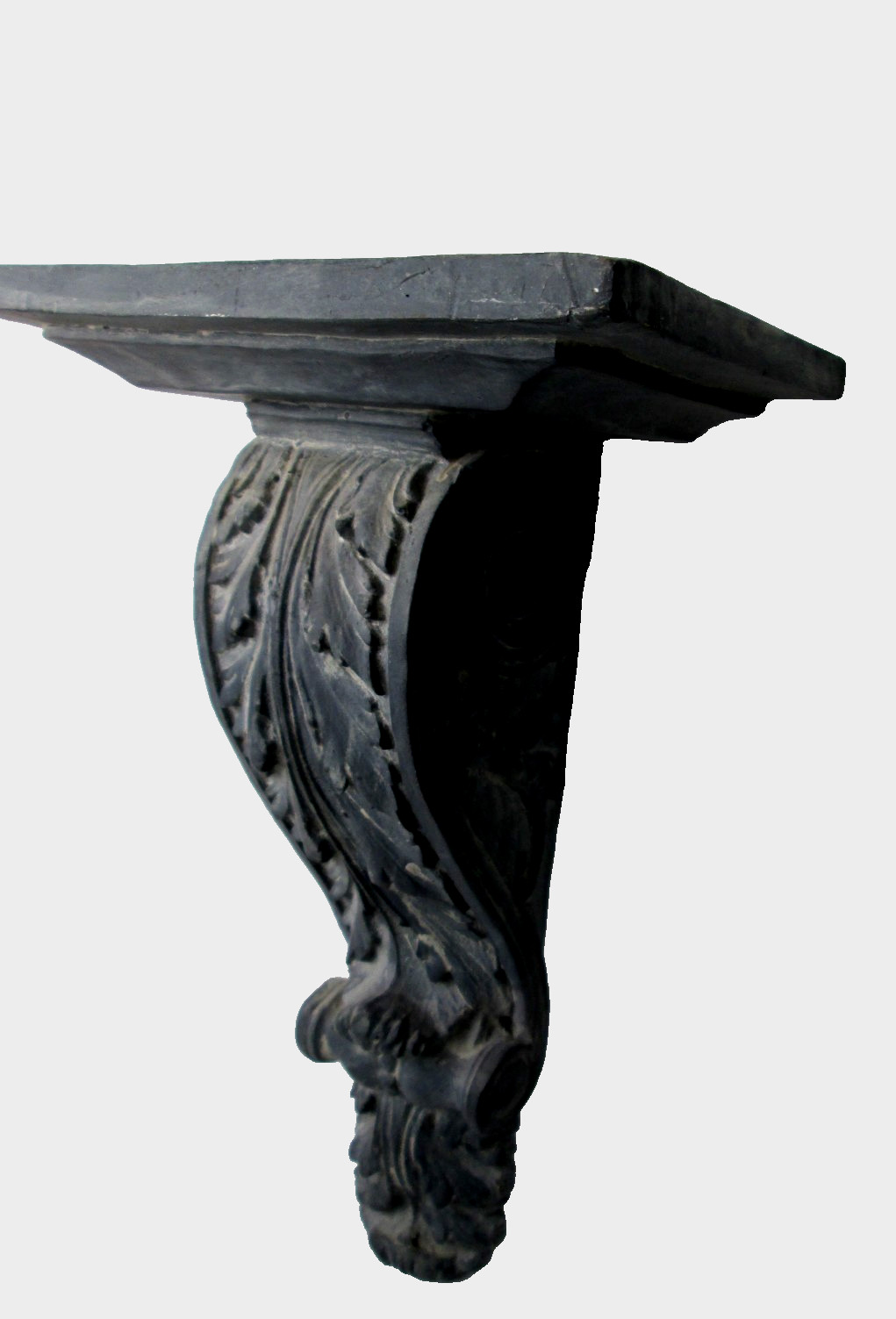 Vintage Wall Sconce Ornate Display Shelf Corbel Slate Gray 12.5″ H x 8″ W