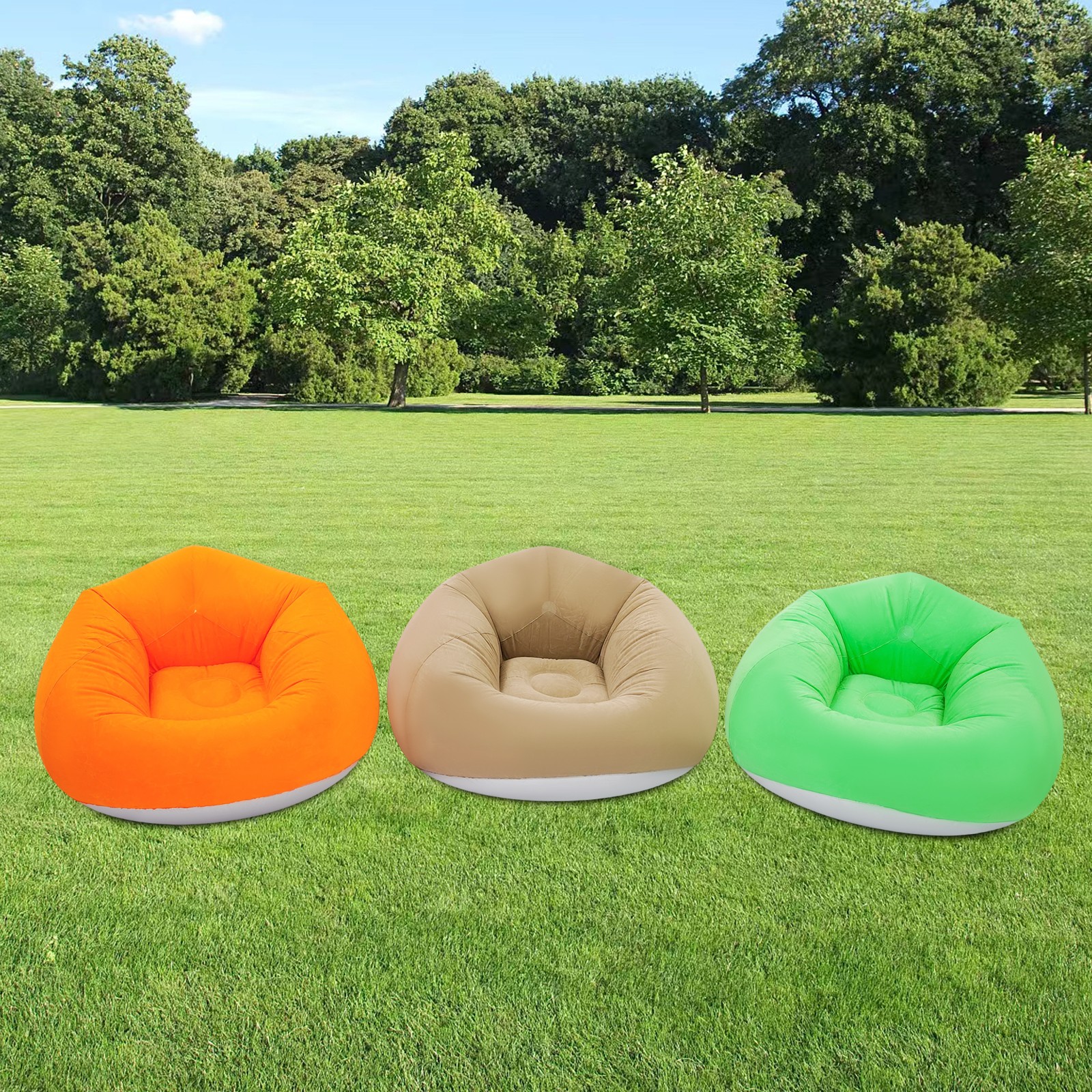 Skin-Friendly Inflatable Lazy Sofa 6 Pack Comfortable Seating for Home Outdoor