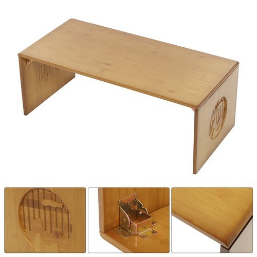 Tawny Foldable Floor Table Bamboo Folding Coffee Table Without Assembly 13.22lbs