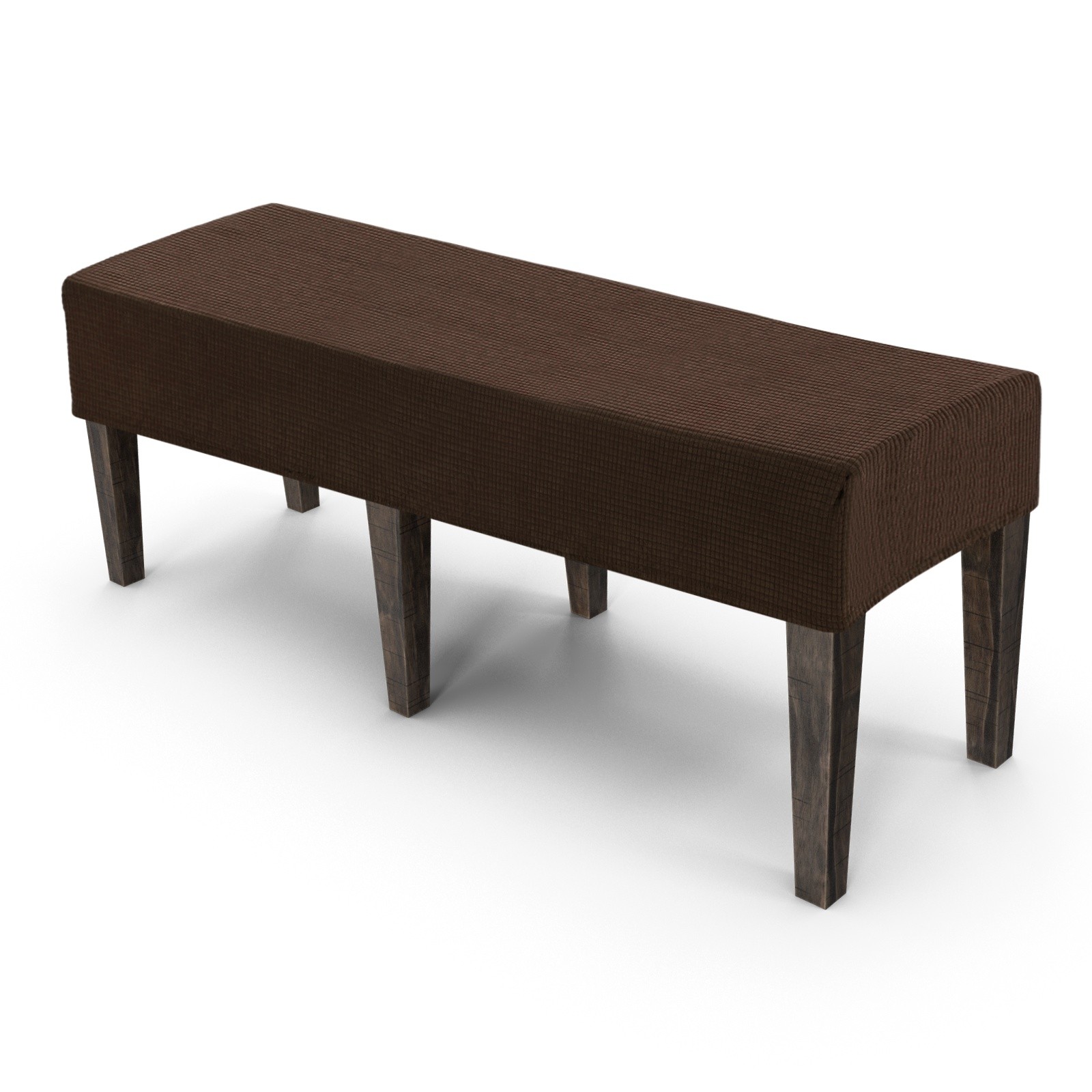 Jacquard Sofa Bench Cover, 41-51″ Solid Seat Cover [Coffee, M]