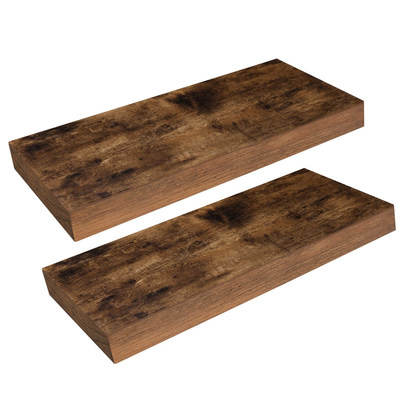HOOBRO Floating Shelves for Wall, Wall Mounted 15.7 Inches, Rustic Brown