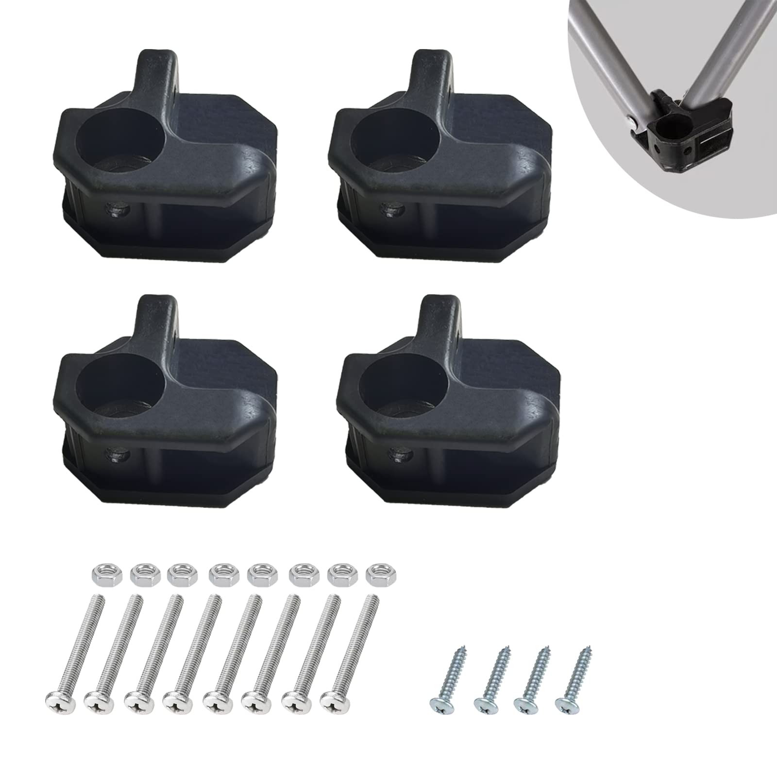 KK magsun Camping Chair Replacement Feet 4 chair feet replacement, Black