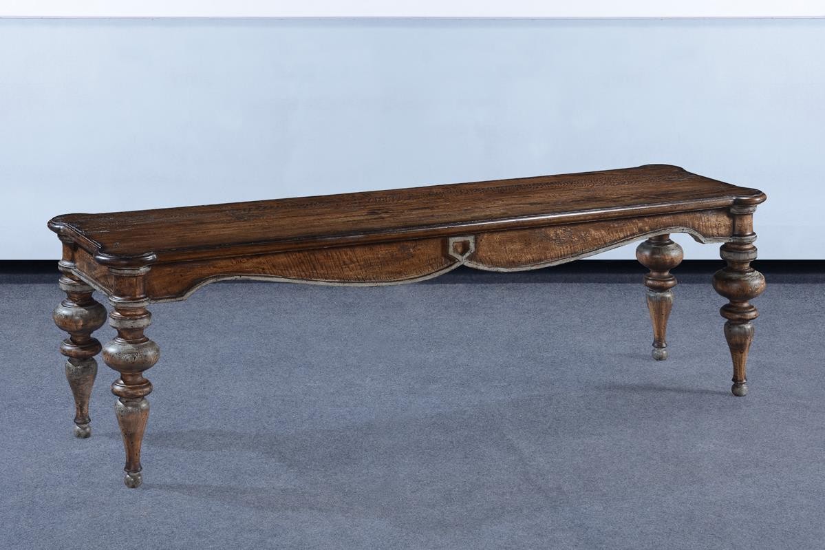 Portico Bench with Rustic Pecan Finish-EuroLux Home
