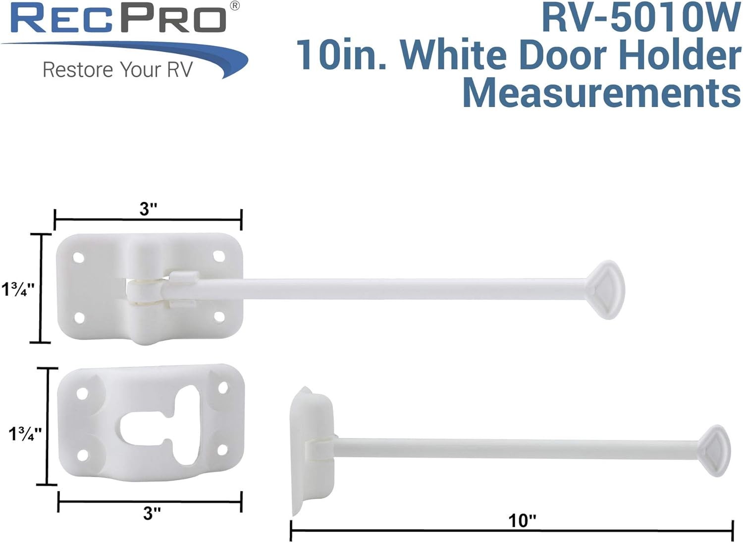 RV T-Style Door Hlder Catch | Latch Holder | Cargo Hatch | Black or White Color