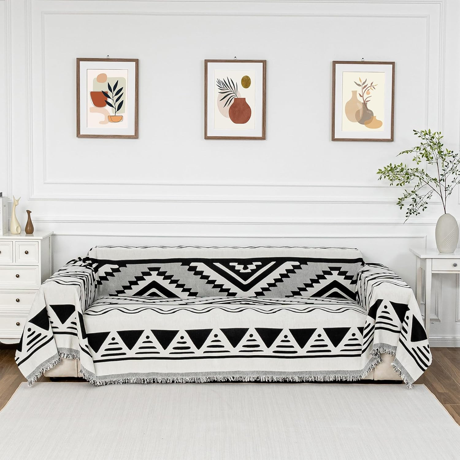 Black Couch Covers, Couch Cover 2 Cushion Sofa Pet Couch Cover for Sofa, Section