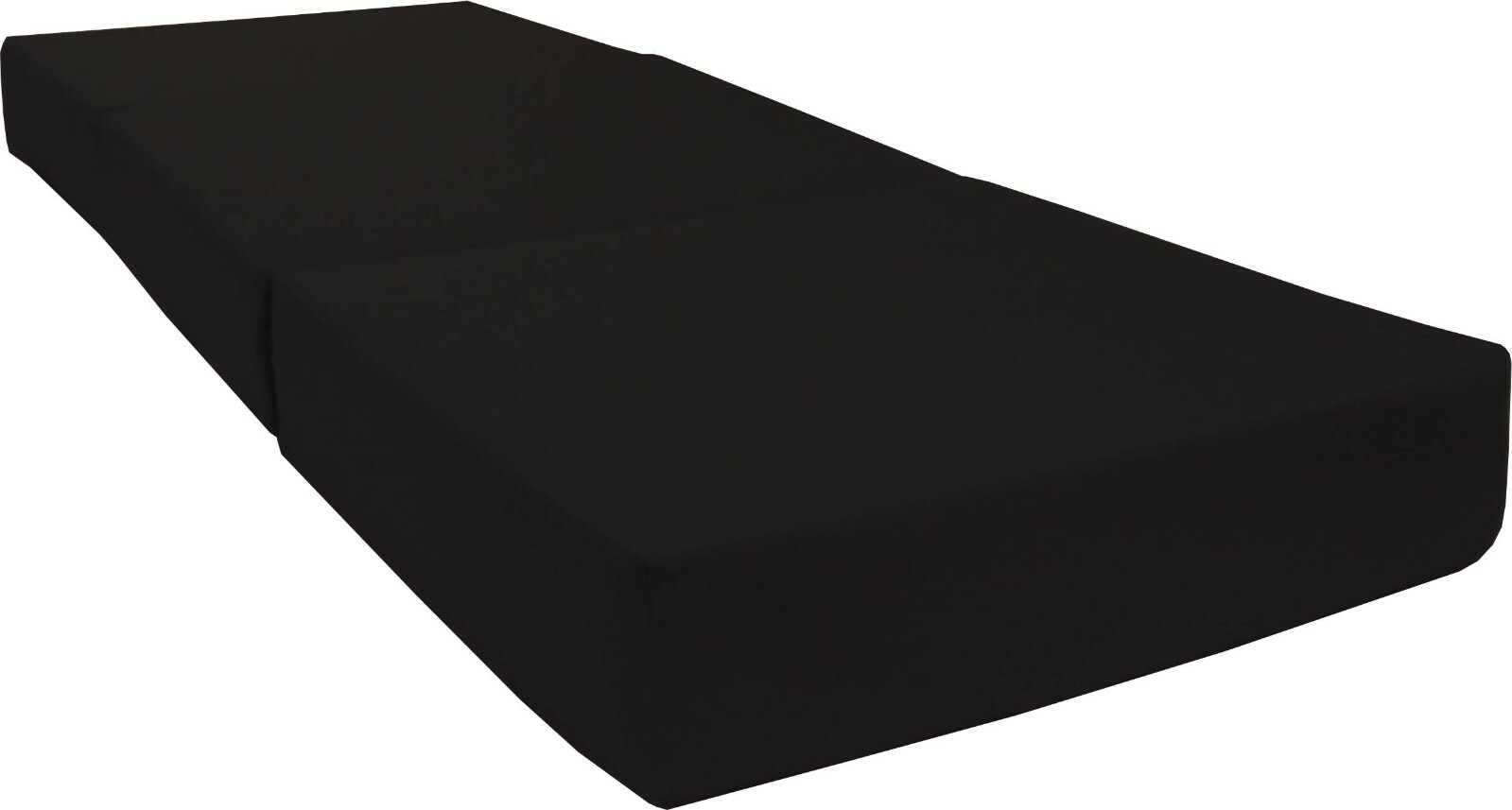 Shikibuton Trifold Foam Beds 1.8 lbs Density, Folding Mattress 6x27x75, Black
