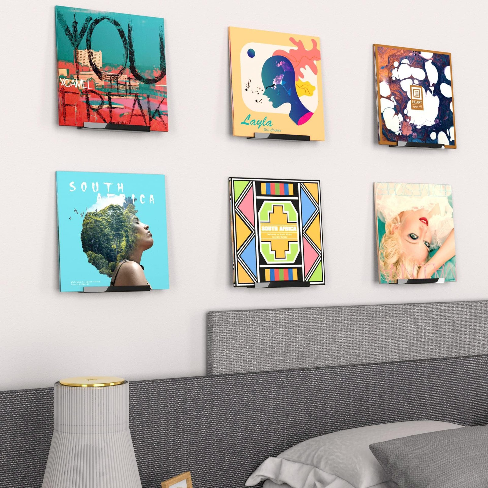 7 Inch Vinyl Record Wall Mount, Acrylic Vinyl Holder Wall, Vinyl Records Wall…