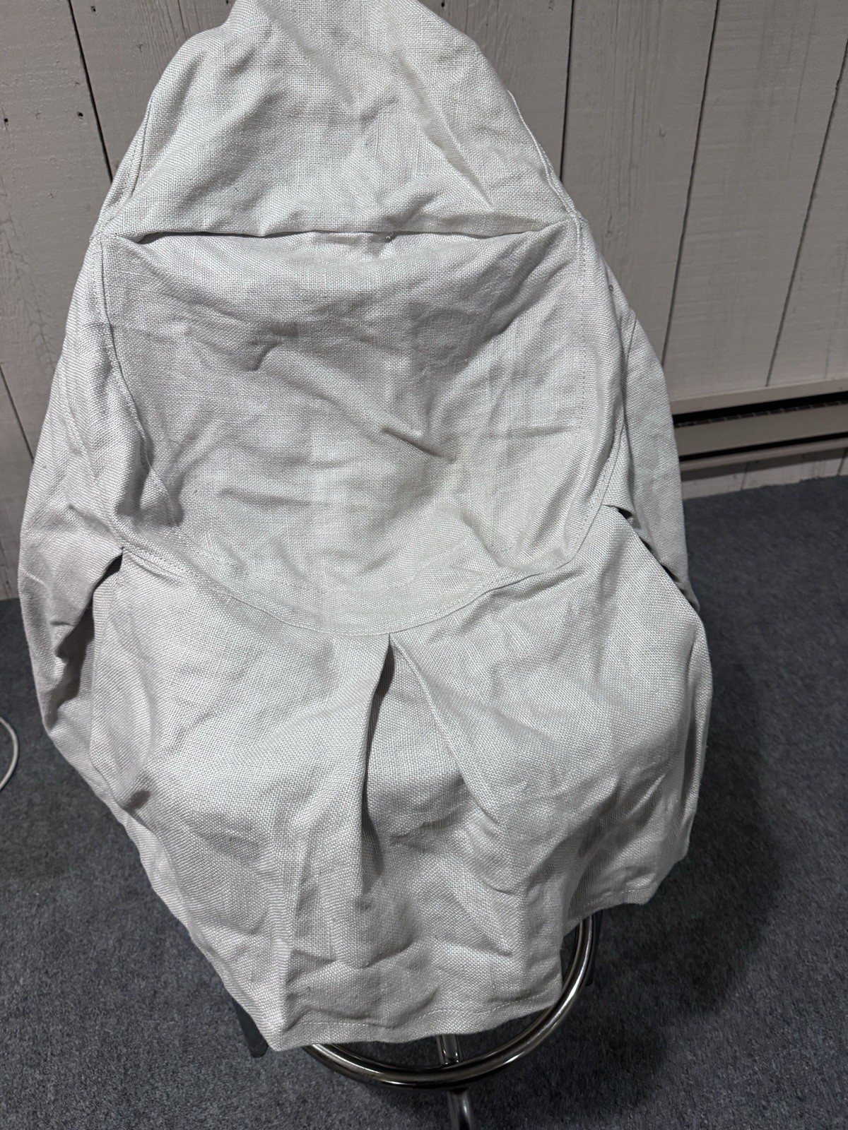 2016 Restoration Hardware Baby Linen Chair Cover Unisex Tan/beige Armless Chair