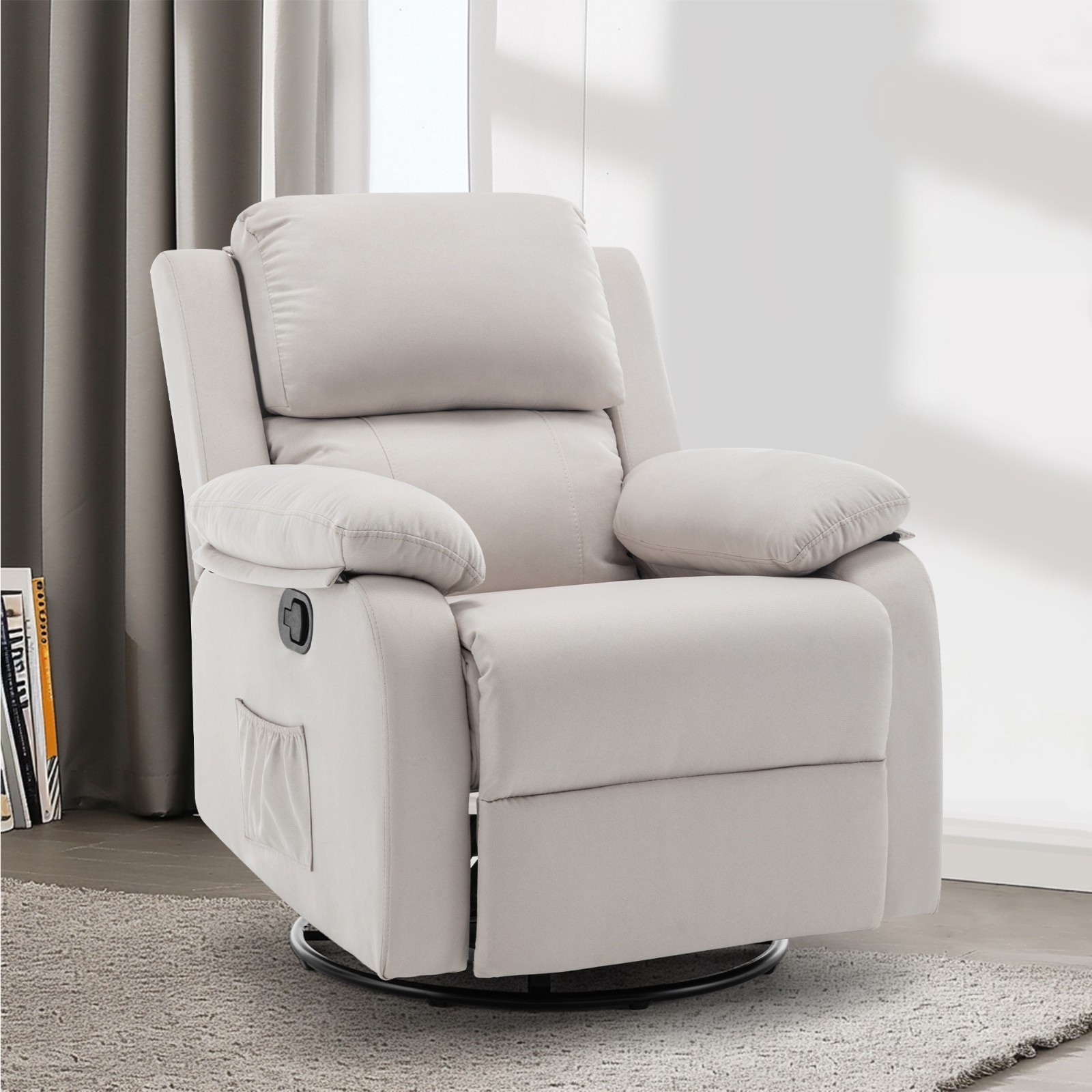 Small Recliner Chair 360 Swivel Rocker Chair for Adults Glider Recliner Nursery