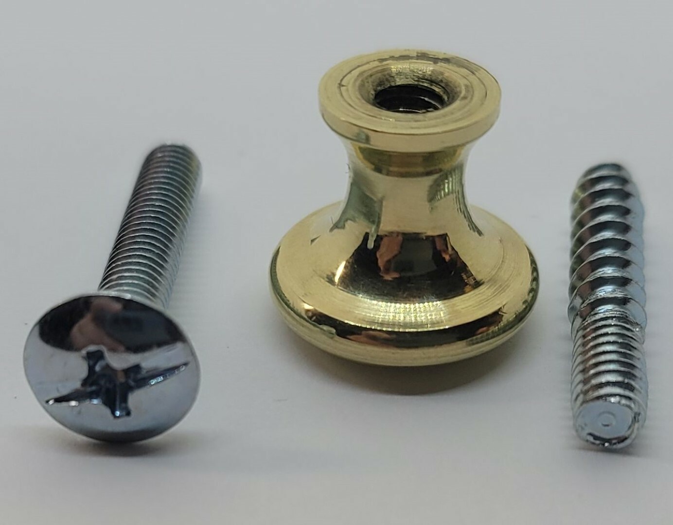 5/8″ Round Polished Solid Brass Nickel BOOKCASE Knob pull desk small cabinet