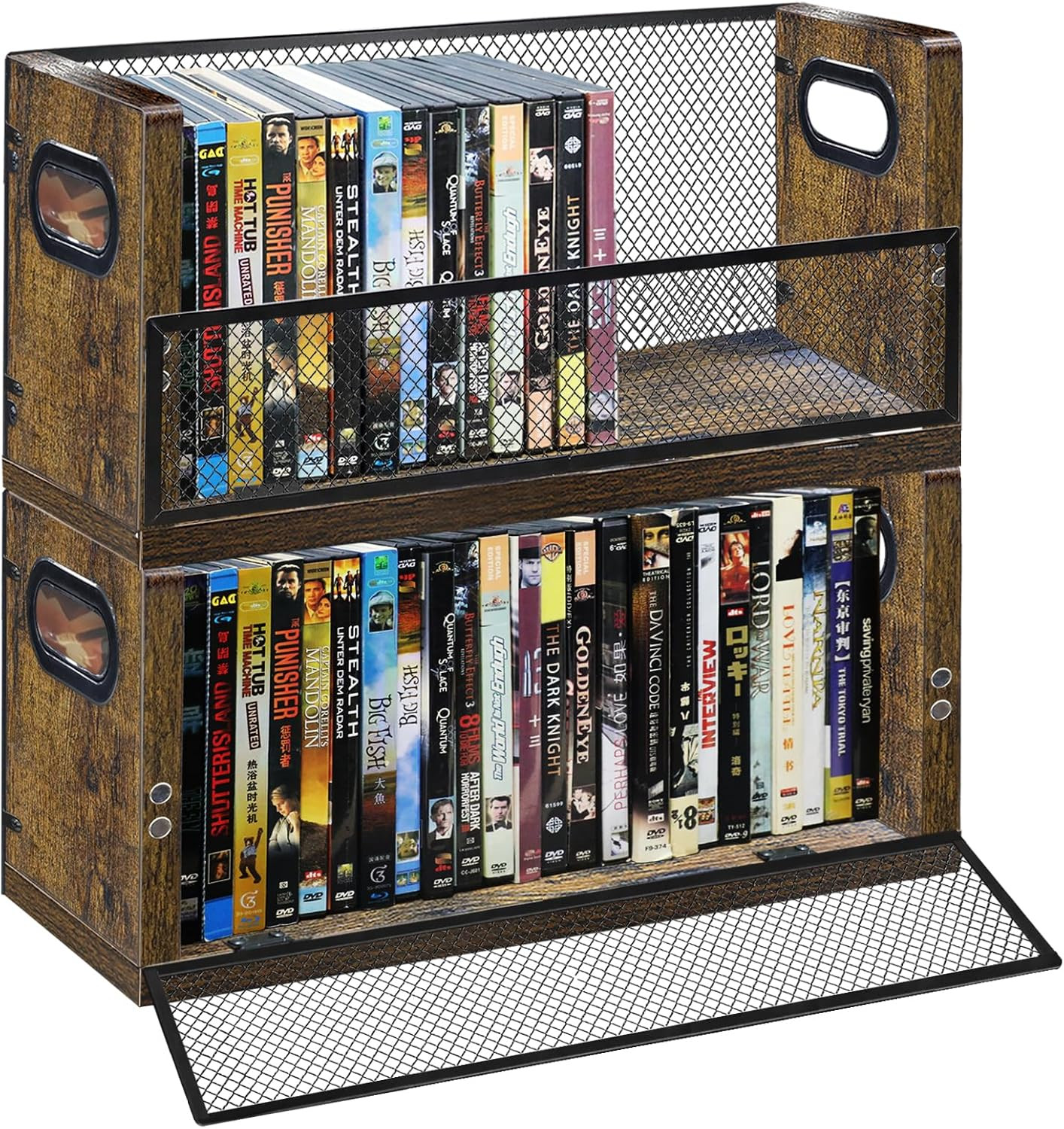 Dvd/Blu Ray Storage Rack, 2 Pack DVD Holders Hold up to 56 Dvds (28 Each), Stack