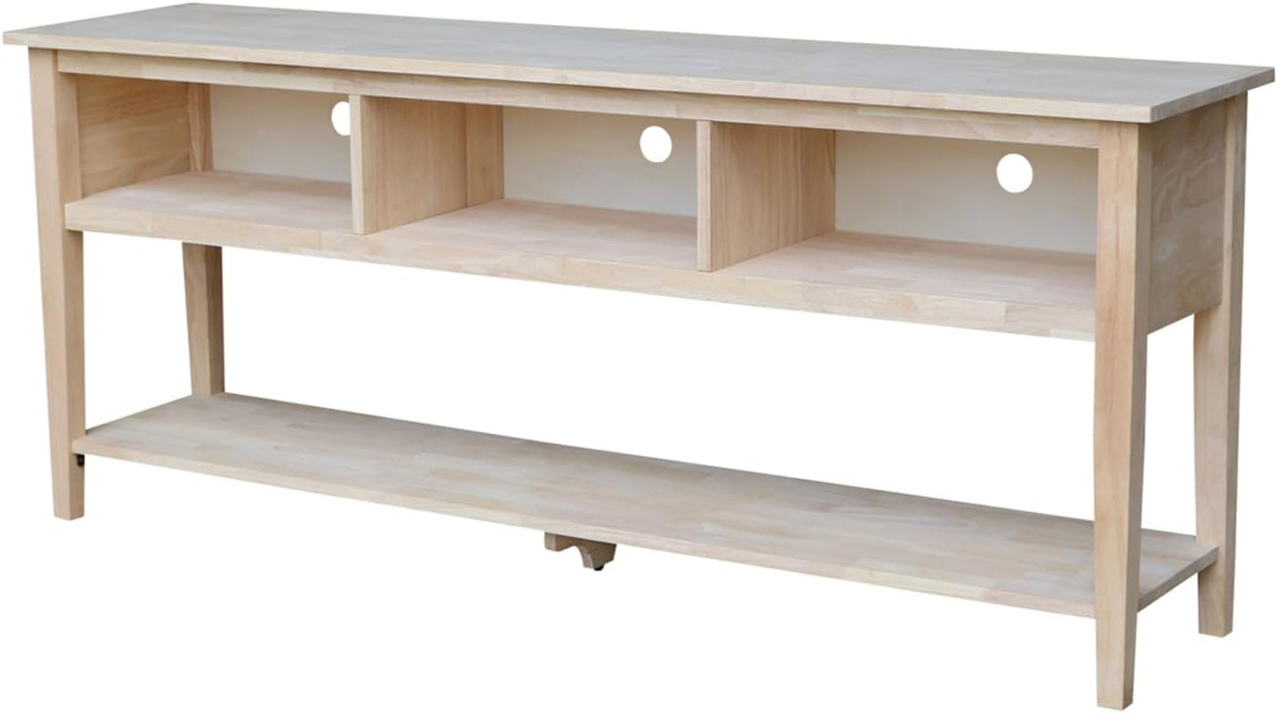 International Concepts Unfinished Entertainment/Tv Stand, 72-Inch, Unfinished