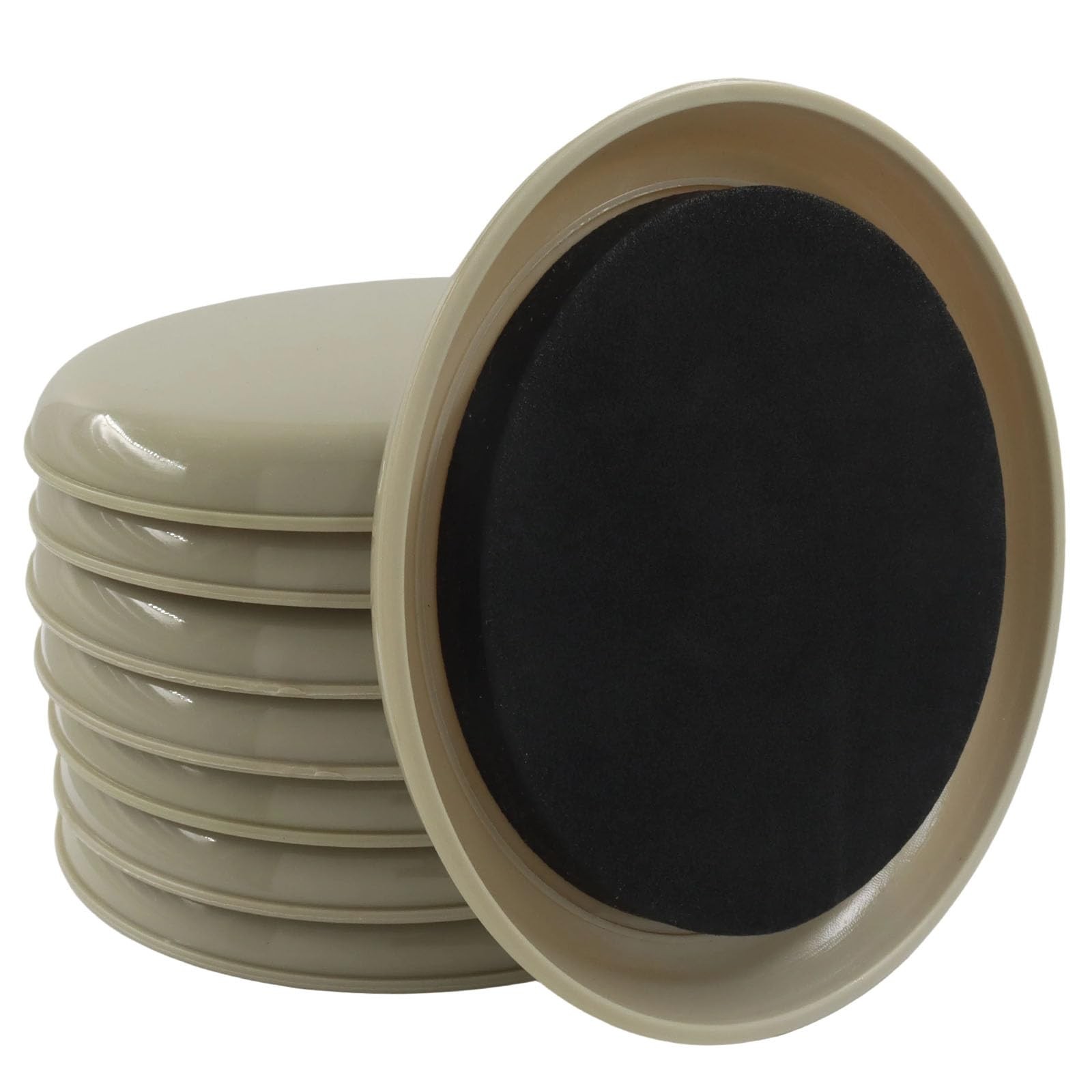 5 Inch Furniture Sliders for Carpet, 8 Pcs Round Moving Pads with EVA Foam fo…
