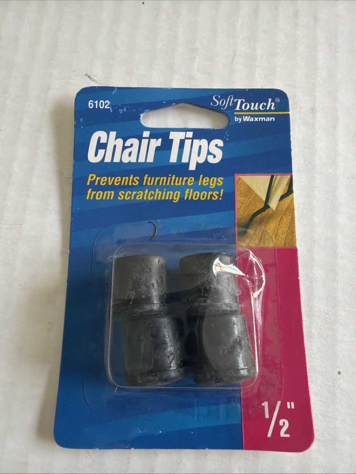 Waxman ~ Soft Touch 1/2″ – 13mm Rubber Chair Tips, Black, (4 tips)