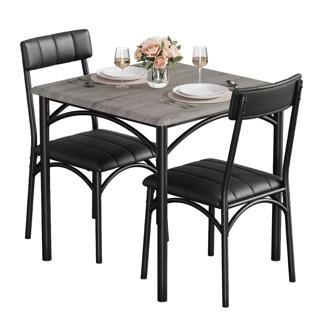 3-Piece Table and Chair Set ,Dining Room Table and 2 Chair Kitchen Table Set New