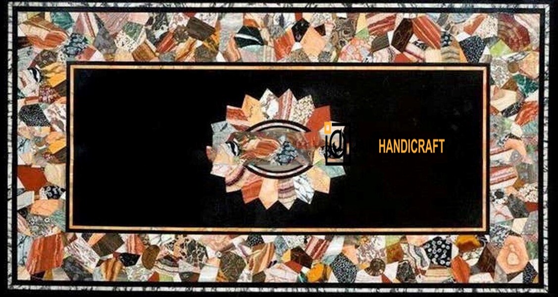 30″x18” marble table top coffee center fancy inlay mosaic home decor handicraft