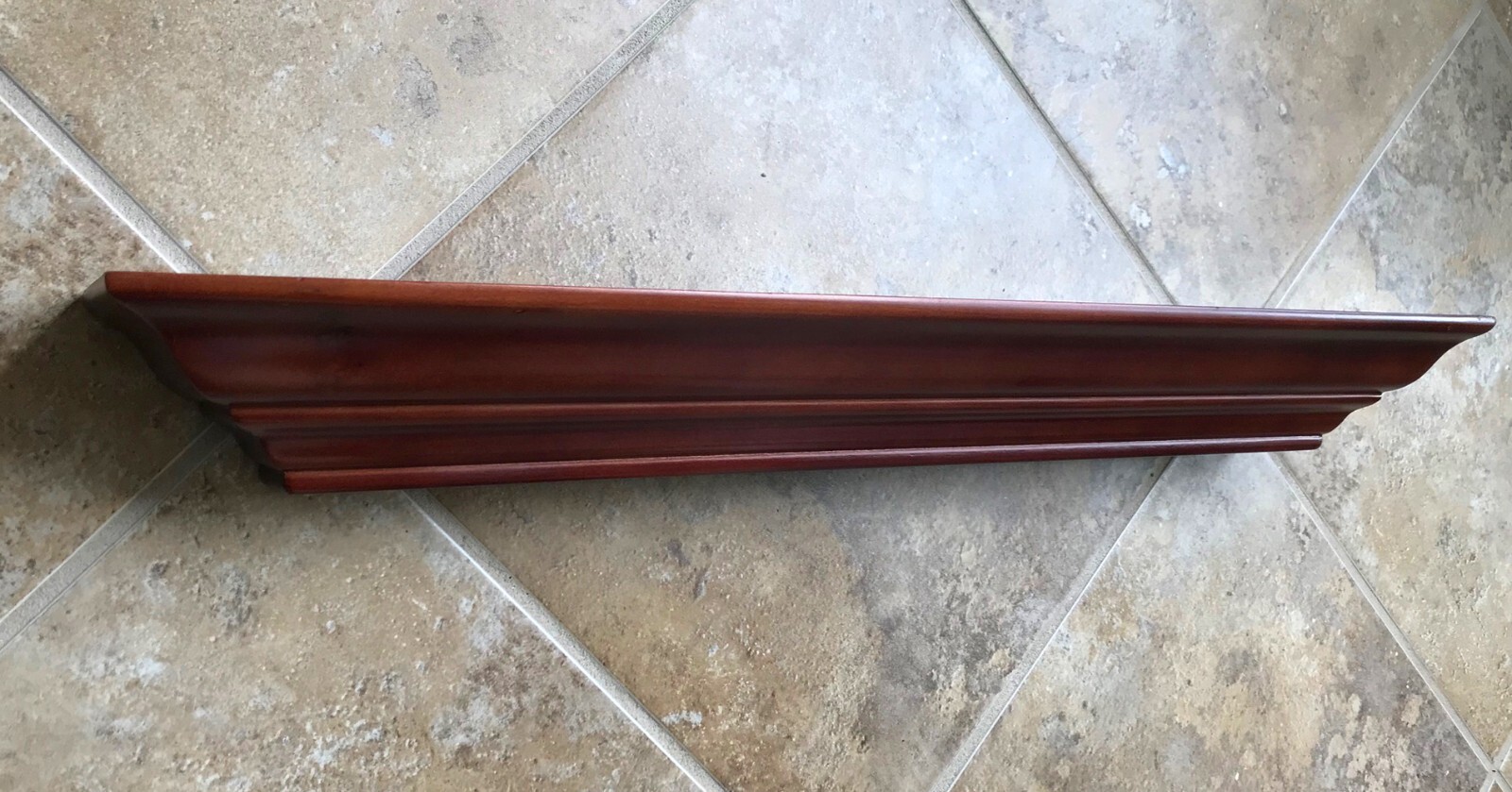 Burnes 24 x 4 x 2.75″ Wood Moulding Traditional Shelf Walnut Cherry Brown Stain