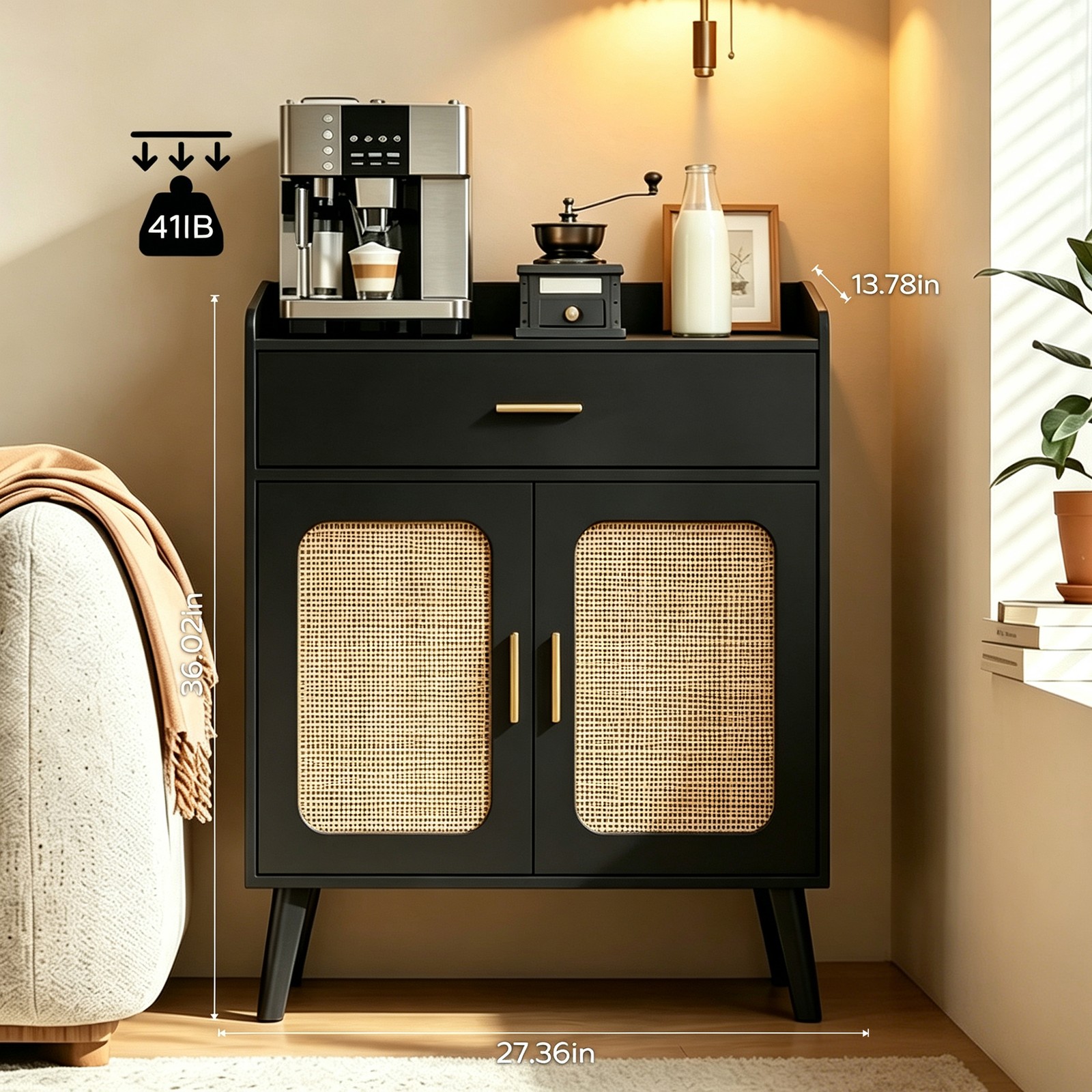 Kitchen Storage Cabinet, Farmhouse Buffet Cabinet , Storage with 1 Drawers