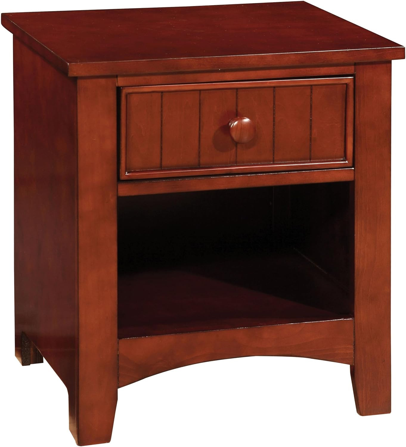 Cherry 1-Drawer Nightstand by Furniture of America – Stylish & Functional