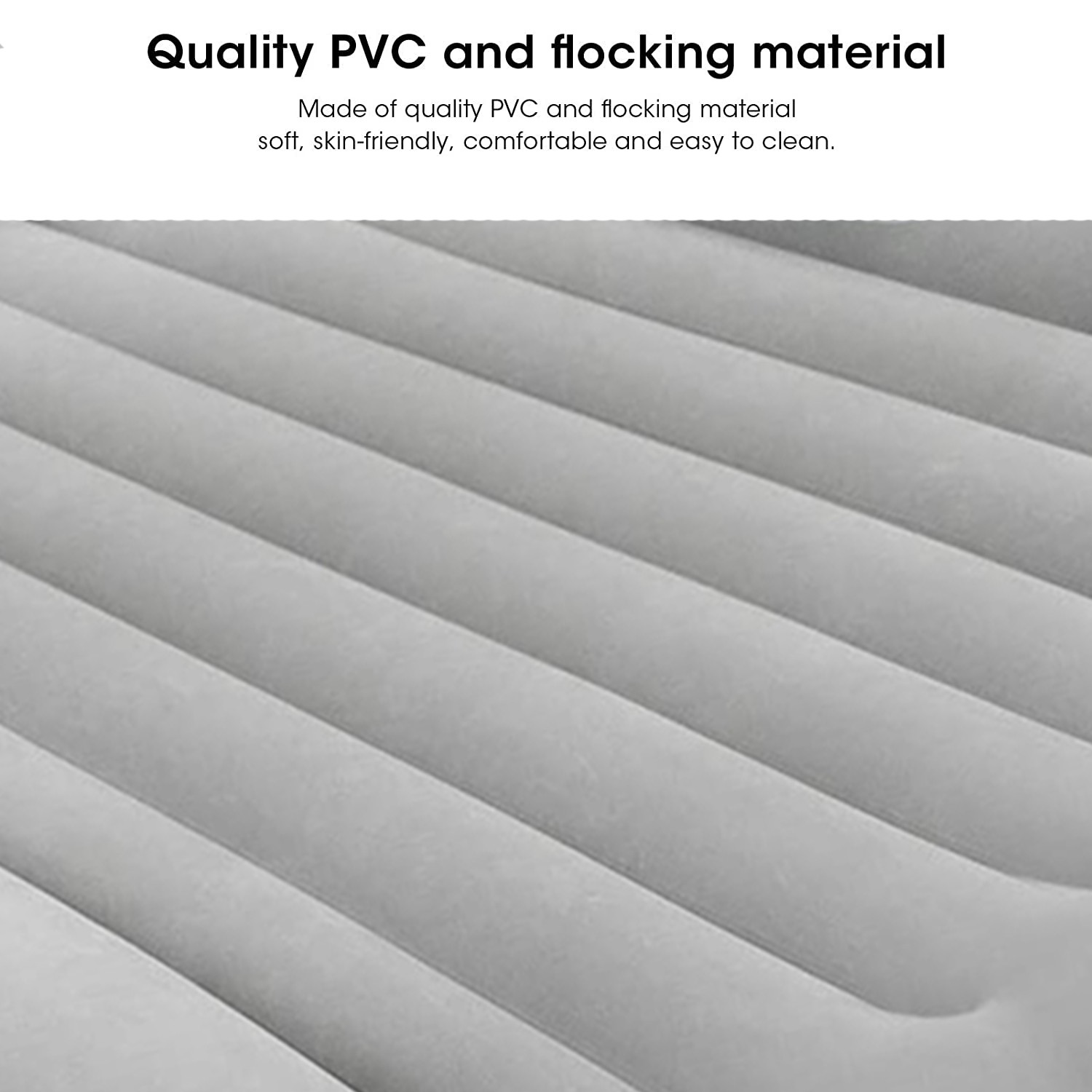 Car Inflatable Mattress, Flocking, Gray