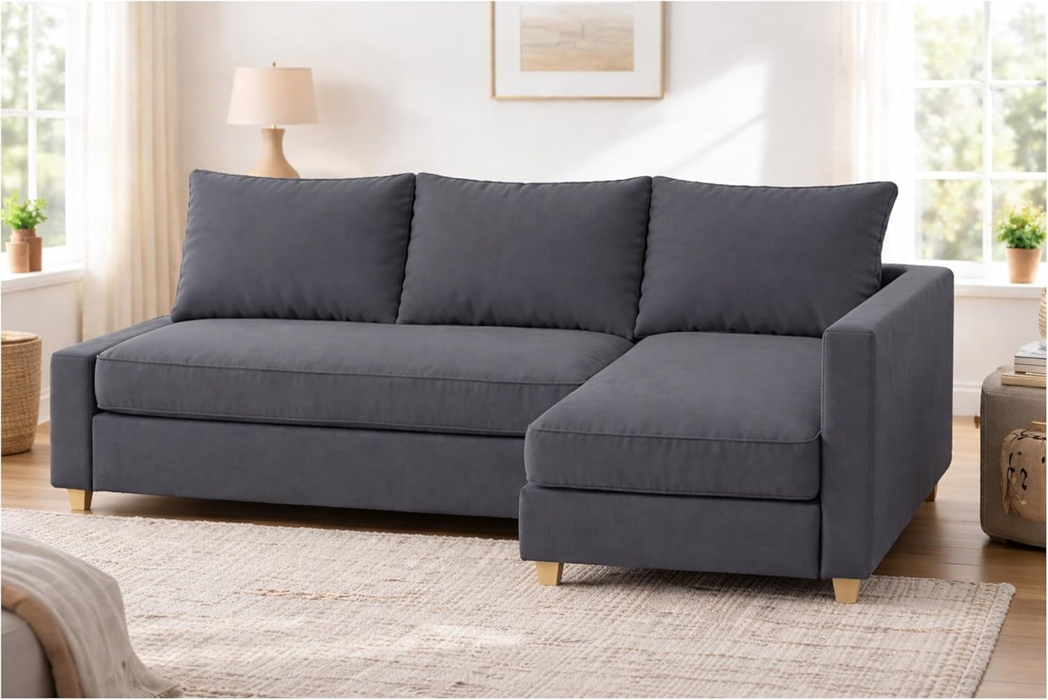 Cover Made for IKEA Friheten Sleeper Sofa Cover ONLY polyester Gray Left Chaise