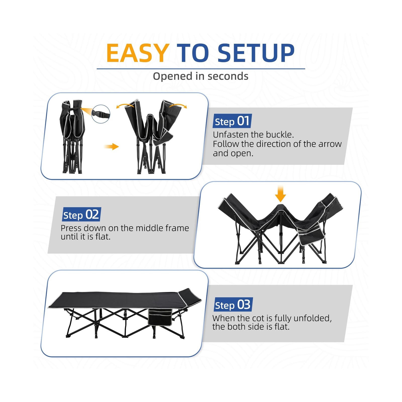 HABUTWAY Camping Cot with Mattress, 32″ Extra Wide Camping Cots for Adults, S…