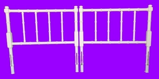Set 2 Faux Bamboo Twin size Headboards Regency Pair Palm Beach MCM Spindles