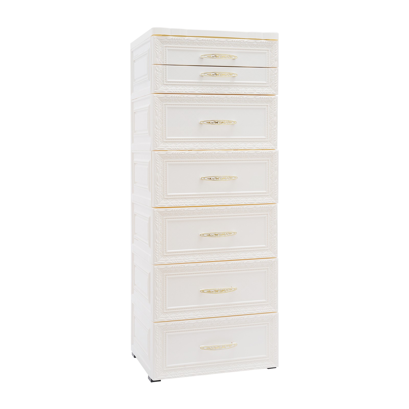 6-Tier Storage Cabinet, Rolling Storage Cabinet, Mobile PP Cabinet with Drawer~